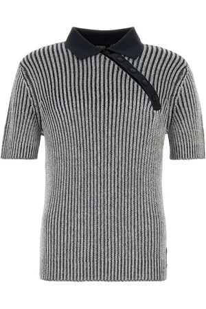 Fendi Polo in misto viscosa stretch ricamata UOMO