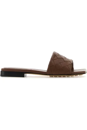 Bottega Veneta Slippers Parco in pelle marrone DONNA