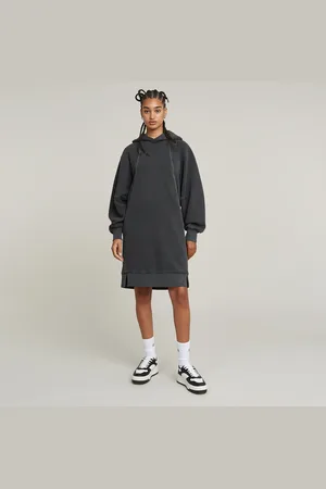 G-Star Overdyed Hooded Sweater Dress