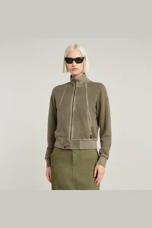 G-Star Overdyed Slim Track Sweater Jacket