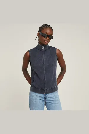 G-Star Washed Lightweight Zip Knitted Top