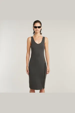 G-Star Overdyed Asymmetric Zip Dress