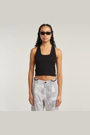 G-Star Back Snap Slim Cropped T-Shirt