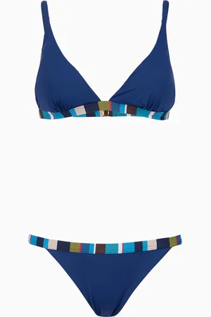 Gallo Bikini vela donna tinta unita bordi multicolor