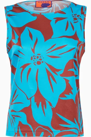 Gallo Top senza maniche donna fantasia fiori