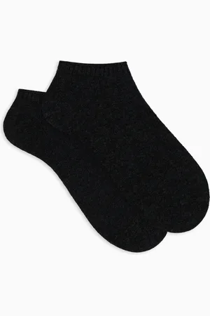 Gallo Calze fantasmini donna cashmere antracite tinta unita