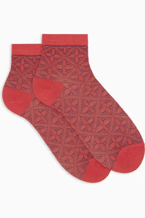 Gallo Calze cortissime donna cotone fantasia batik