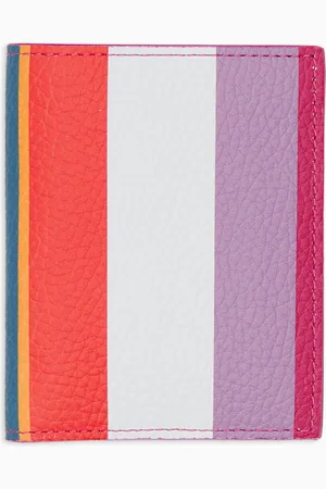 Gallo Porta carta di credito unisex in pelle martellata righe multicolor