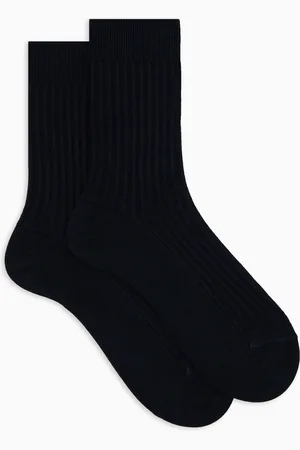 Gallo Calze corte unisex cotone twin rib e scritta gallo in punta tinta unita
