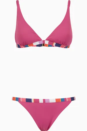 Gallo Bikini vela donna tinta unita bordi multicolor