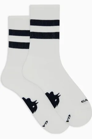 Gallo Calze corte unisex spugna di cotone con righe in contrasto di colore