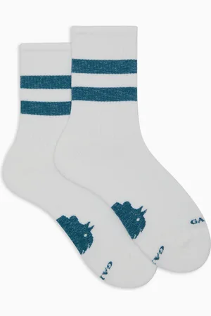 Gallo Calze corte unisex spugna di cotone con righe in contrasto di colore