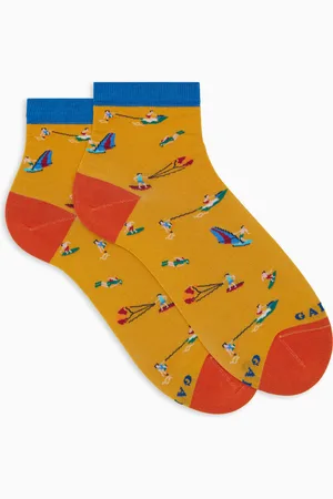 Gallo Calze cortissime donna cotone fantasia sport acquatici
