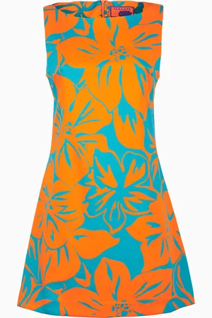 Gallo Abito corto senza maniche donna cotone fantasia fiori