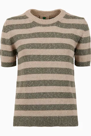 Gallo T-shirt girocollo donna cotone righe bicolore