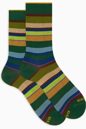 Gallo Calze corte donna cotone righe multicolor