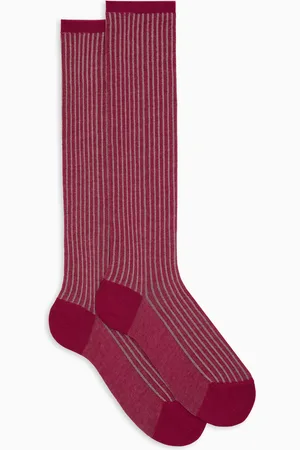 Gallo Calze lunghe donna cotone fantasia twin rib