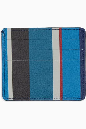 Gallo Porta carta di credito unisex in pelle martellata righe multicolor