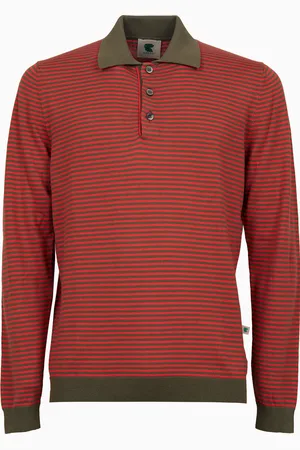 Gallo Polo uomo manica lunga maglia rasata riga windsor