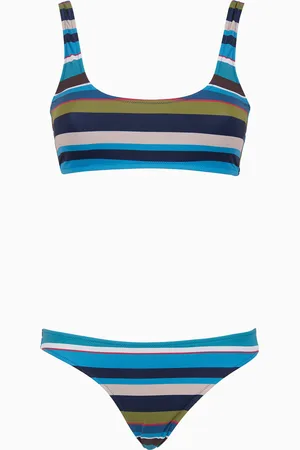 Gallo Bikini bralette donna righe multicolor