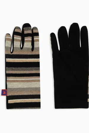 Gallo Guanti uomo pile righe multicolor