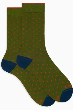 Gallo Calze corte donna cotone fantasia pois