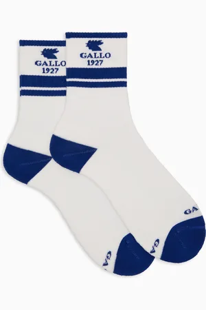 Gallo Calze corte unisex spugna di cotone con scritta in contrasto di colore