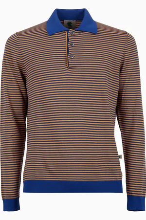 Gallo Polo uomo manica lunga maglia rasata riga windsor