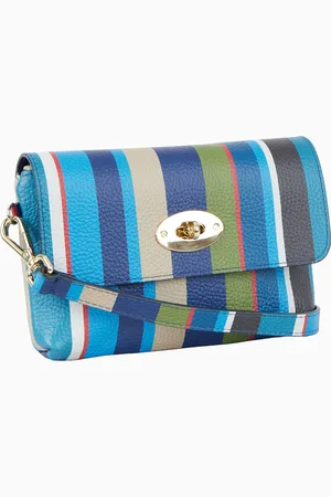 Gallo Borsa mini a tracolla donna in pelle martellata righe multicolor
