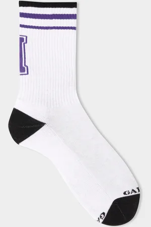 Gallo Calze corte unisex spugna di cotone tinta unita con lettera I