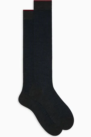 Gallo Calze lunghe uomo lana e cotone ferro twin rib