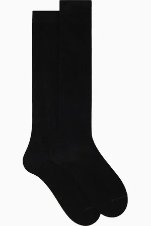 Gallo Calze lunghe uomo cotone antracite tinta unita