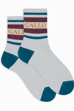 Gallo Calze corte unisex cotone a righe di due colori con effetto scintillante