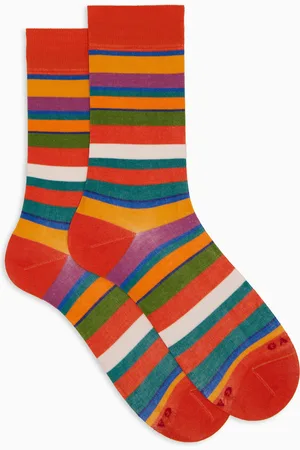 Gallo Calze corte uomo cotone righe multicolor