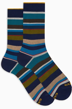 Gallo Calze corte donna cotone righe multicolor