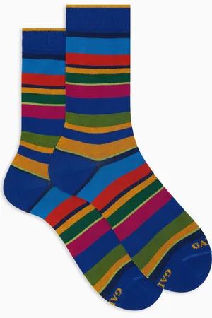 Gallo Calze corte uomo cotone righe multicolor