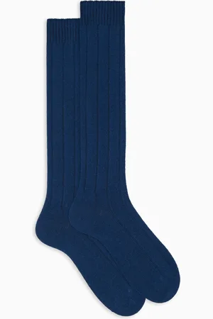 Gallo Calze lunghe uomo cashmere costa tinta unita