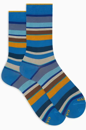 Gallo Calze corte uomo cotone righe multicolor
