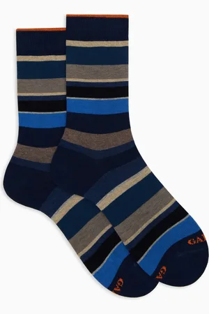 Gallo Calze corte uomo cotone righe multicolor