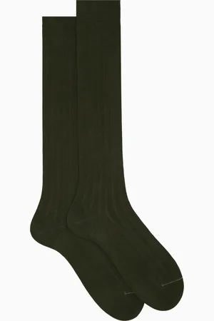 Gallo Calze lunghe uomo cotone tinta unita a coste
