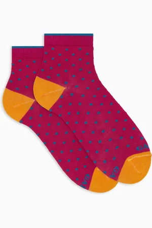 Gallo Calze cortissime donna cotone fantasia pois
