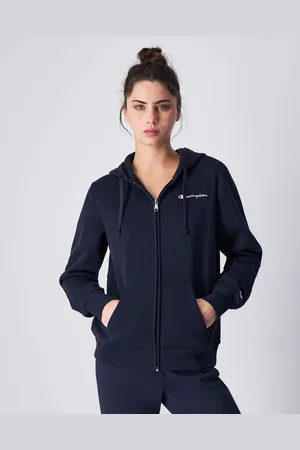 Champion Felpa con cappuccio e cerniera con logo piccolo Donna