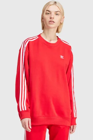 adidas Felpa 3-Stripes Oversized Crew Donna