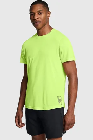Under Armour T-Shirt UA Run Anywhere Morph Green Uomo