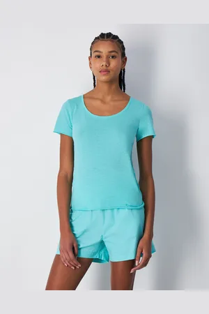 Champion T-Shirt Girocollo Minimalist Con Logo Basso Donna