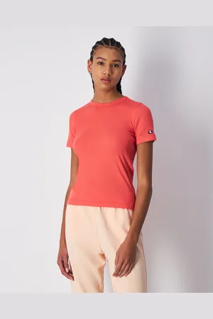 Champion T-shirt Girocollo Con C Logo Patch Donna