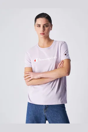 Champion T-shirt in jersey con logo grande Donna
