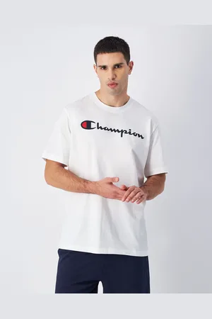 Champion T-shirt in jersey di cotone con logo grande Uomo