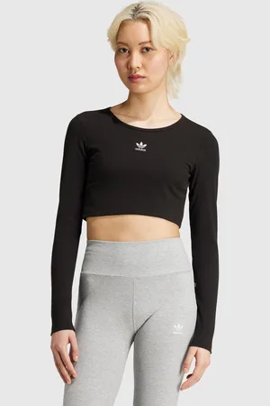 adidas T-Shirt Maniche Lunghe Crop Donna