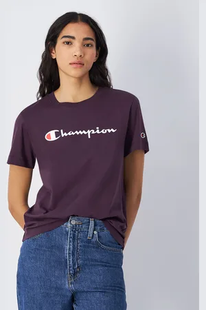 Champion T-shirt in jersey con logo grande Donna